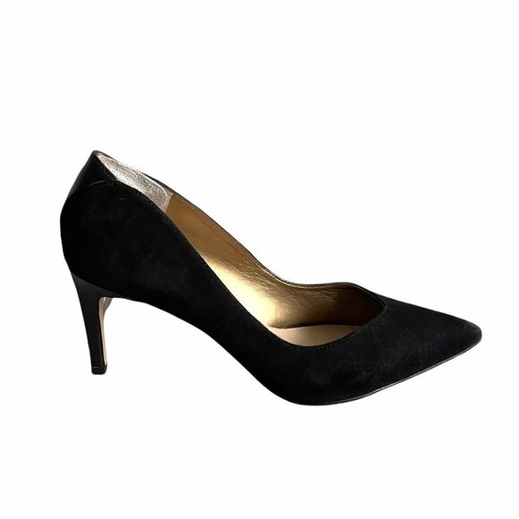 𝅺SAM EDELMAN Suede Pointy Toe Pumps Heels Black 9.5 - Picture 1 of 10